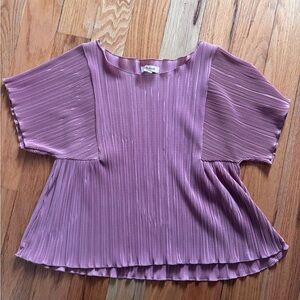 Madewell Pleated Women's Blouse in Light Pink